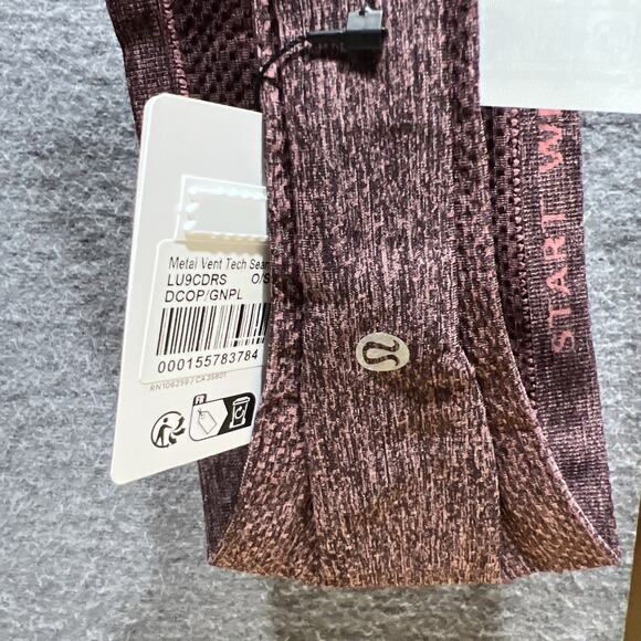Lululemon Metal Vent Tech Seamless Wide Headband Deco Pink/Goodnight Plum - Picture 7 of 10